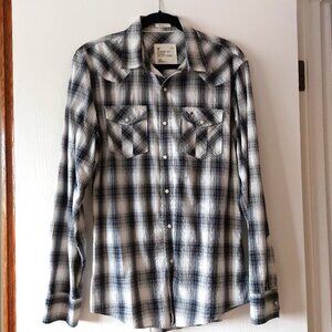 American Eagle Outfitters Casual Plaid Button-Down Shirt